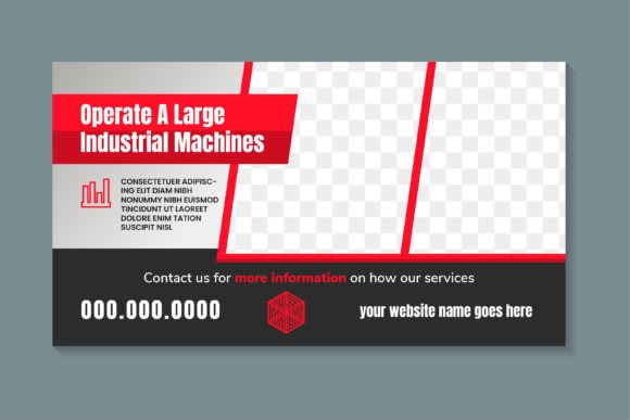 Operate a Large Horizontal Banner: Your Template for Industrial Impact