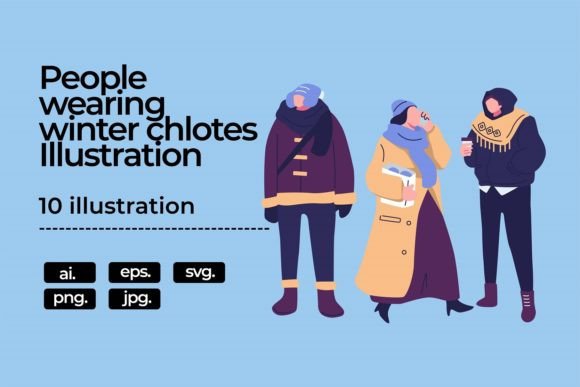 Ultimate Winter Chlotes Flat Illustration Pack for Creators